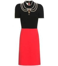 Gucci Embellished crêpe dress at Mytheresa